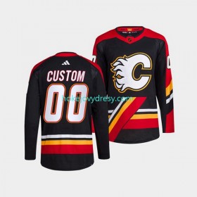 Pánské Hokejový Dres Calgary Flames Personalizované Adidas 2022-2023 Reverse Retro Černá Authentic